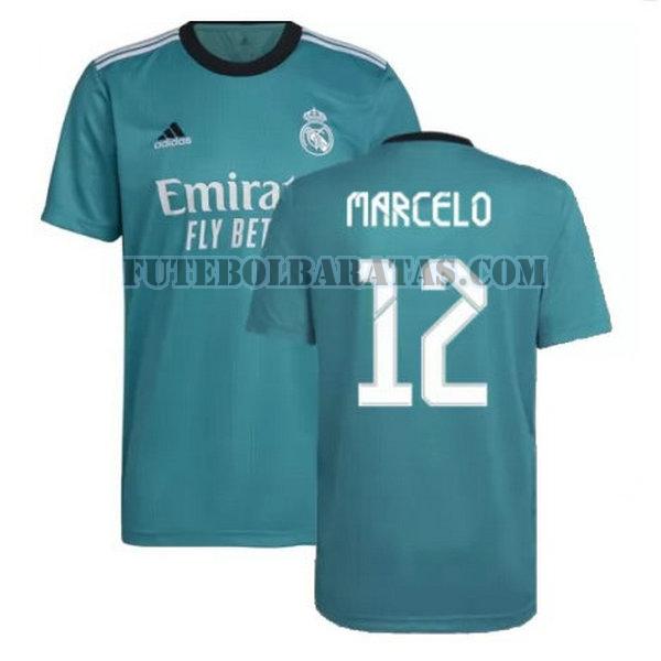 camisa marcelo 12 real madrid 2021 2022 third - verde homens