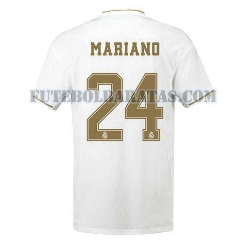 camisa mariano 24 real madrid 2019-2020 home - branco homens