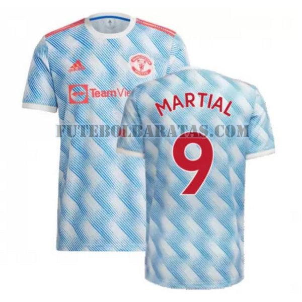 camisa martial 9 manchester united 2021 2022 away - azul homens