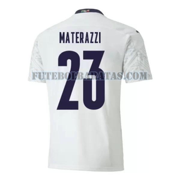 camisa materazzi 23 itália 2020 away - branco homens