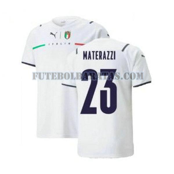 camisa materazzi 23 itália 2021 2022 away - branco homens