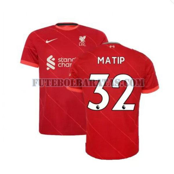 camisa matip 32 liverpool 2021 2022 home - vermelho homens