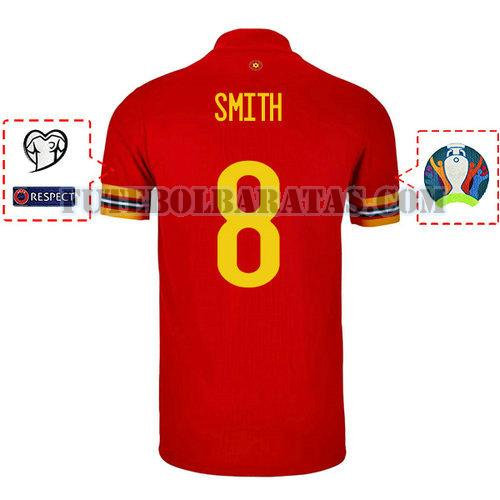 camisa matthew smith 8 país de gales 2020 home - vermelho homens