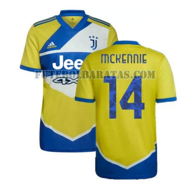 camisa mckennie 14 juventus 2021 2022 third - amarelo azul homens