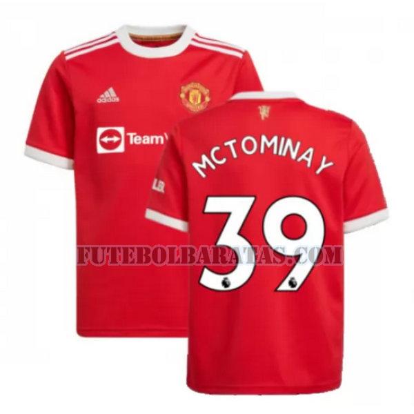 camisa mctominay 39 manchester united 2021 2022 home - vermelho homens