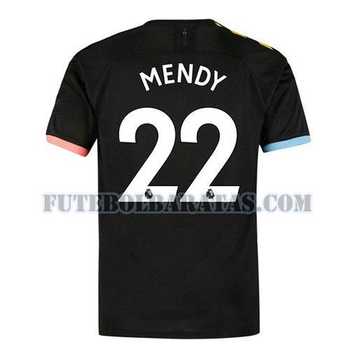 camisa mendy 22 manchester city 2019-2020 away - preto homens