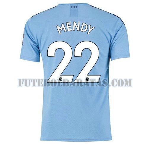 camisa mendy 22 manchester city 2019-2020 home - azul homens
