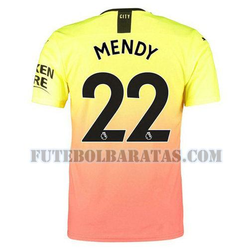 camisa mendy 22 manchester city 2019-2020 third - laranja homens
