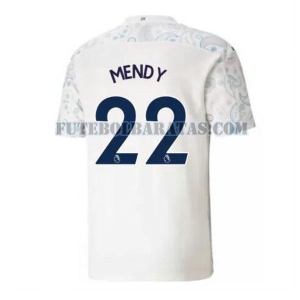 camisa mendy 22 manchester city 2020-2021 third - branco homens