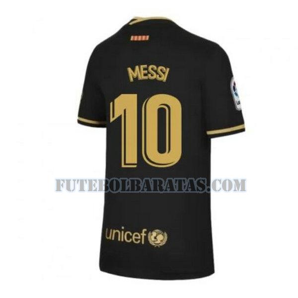 camisa messi 10 barcelona 2020-2021 away - preto homens