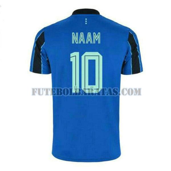 camisa met eigen naam en nummer 10 ajax amsterdam 2021 2022 away - azul homens