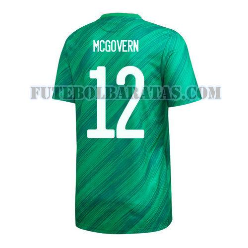 camisa michael mcgovern 12 irlanda do norte 2020 home - verde homens
