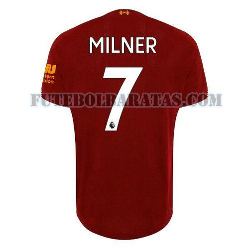 camisa milner 7 liverpool 2019-2020 home - vermelho homens