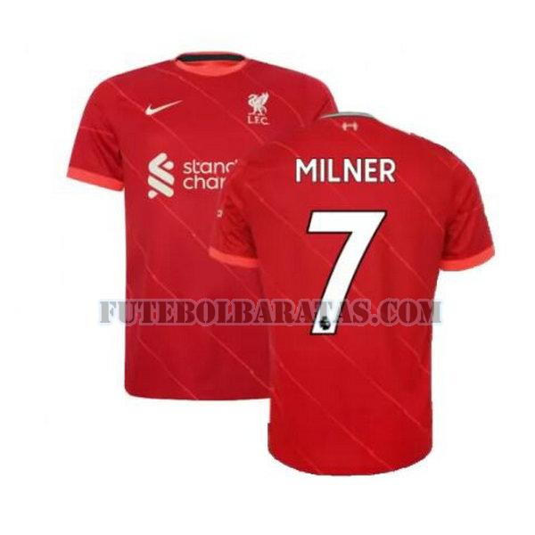 camisa milner 7 liverpool 2021 2022 home - vermelho homens