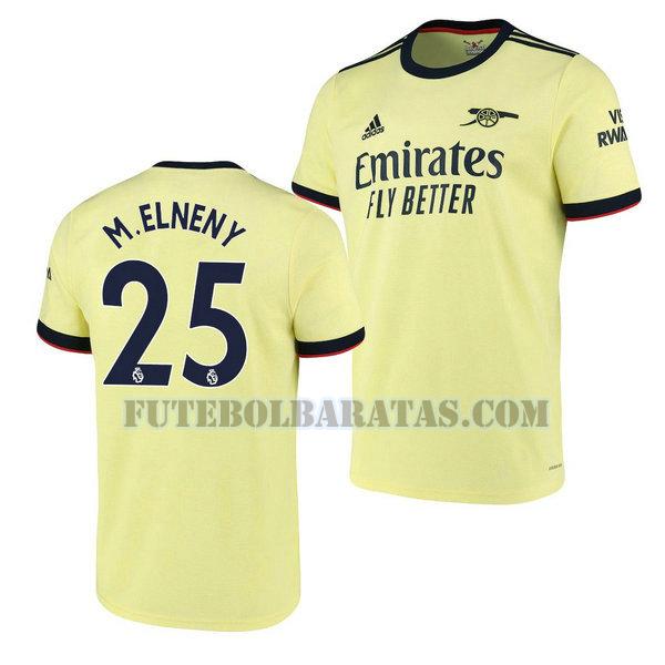 camisa mohamed elneny 25 arsenal 2021 2022 away - amarelo homens