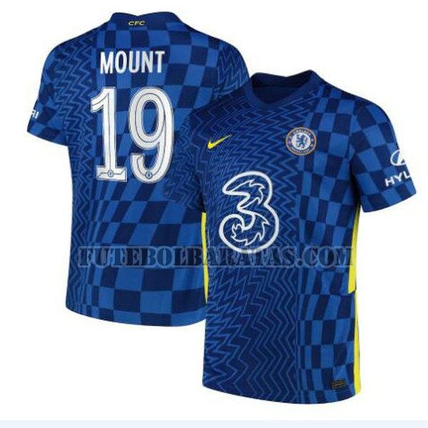 camisa mount 19 chelsea 2021 2022 home - azul homens