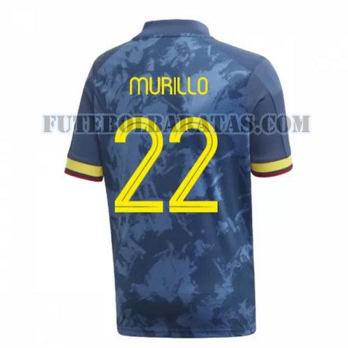 camisa murillo 22 colômbia 2020 away - azul homens