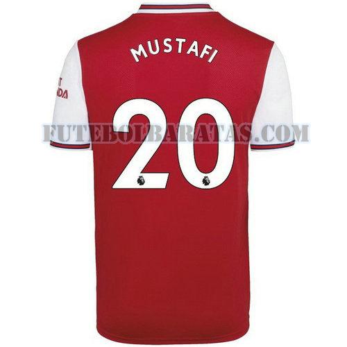 camisa mustafi 20 arsenal 2019-2020 home - vermelho homens
