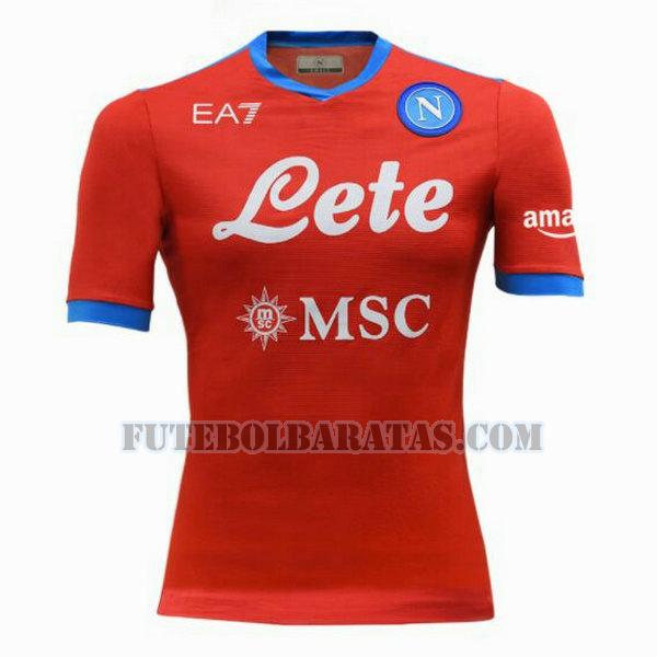 camisa napoli 2021 2022 third - vermelho homens