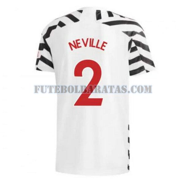 camisa neville 2 manchester united 2020-2021 third - preto homens