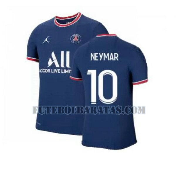 camisa neymar 10 paris saint-germain 2021 2022 home - azul homens