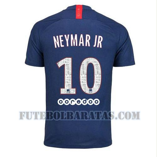 camisa neymar jr 10 paris saint-germain 2019-2020 home - azul homens