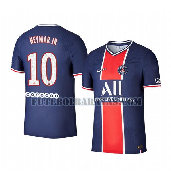 camisa neymar jr 10 paris saint-germain 2020-21 home - azul homens