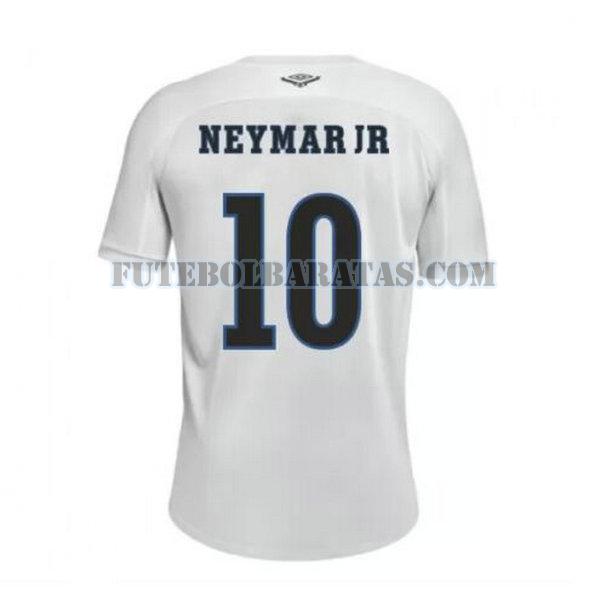 camisa neymar jr 10 santos fc 2020-2021 home - branco homens