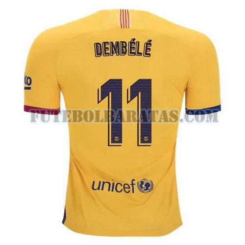 camisa o.dembele 11 barcelona 2019-2020 away - amarelo homens