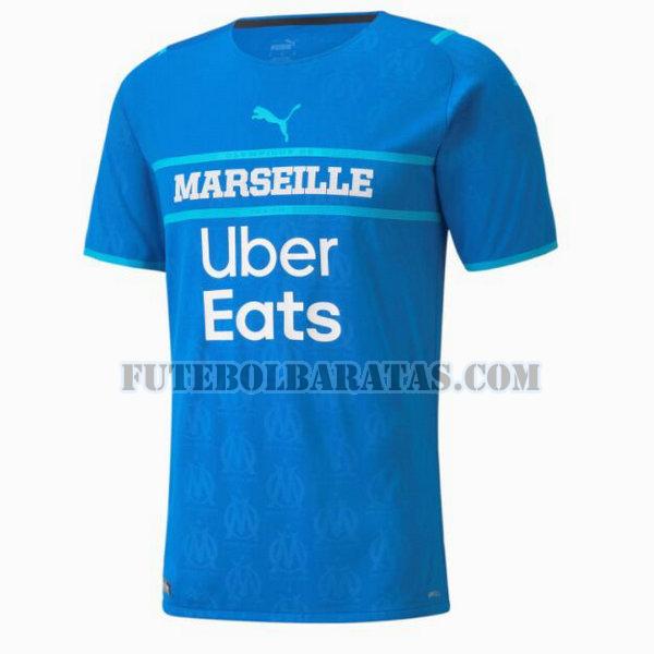 camisa olympique de marseille 2021 2022 third - azul homens