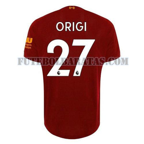 camisa origi 27 liverpool 2019-2020 home - vermelho homens