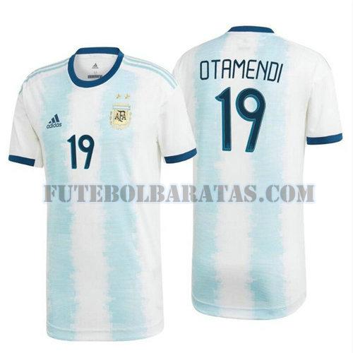 camisa otamendi 19 argentina 2020 home - branco homens