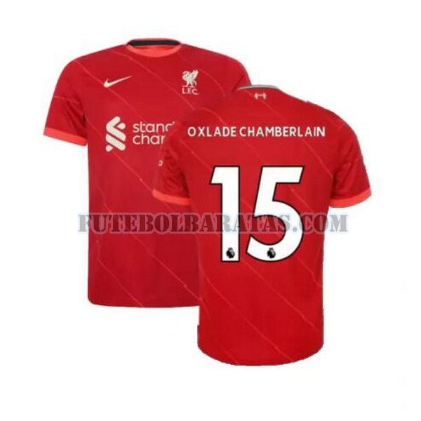 camisa oxlade chamberlain 15 liverpool 2021 2022 home - vermelho homens