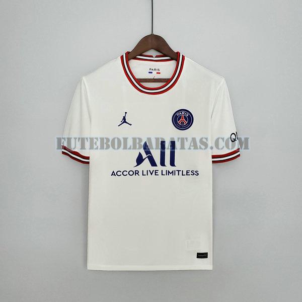 camisa paris saint-germain 2021 2022 fourth - branco homens