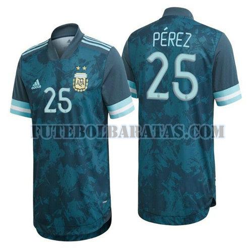 camisa perez 25 argentina 2020 away - azul homens