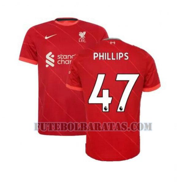 camisa phillips 47 liverpool 2021 2022 home - vermelho homens