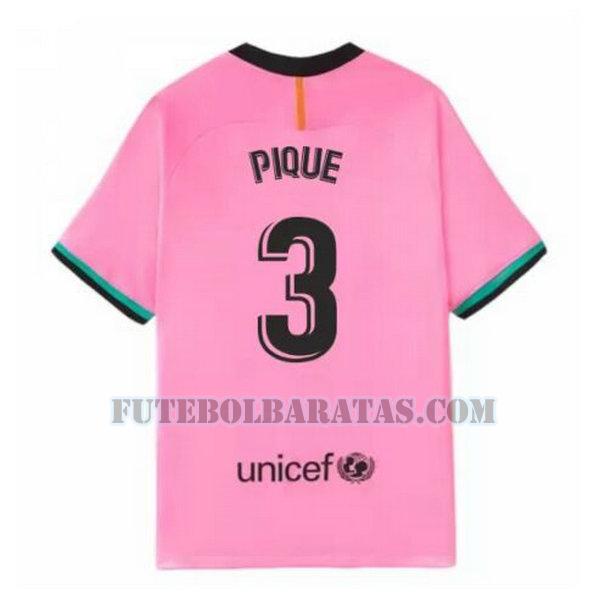 camisa pique 3 barcelona 2020-2021 third - rosa homens