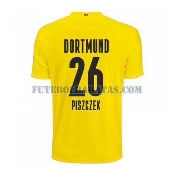 camisa piszczek 26 borussia dortmund 2020-2021 home - amarelo homens