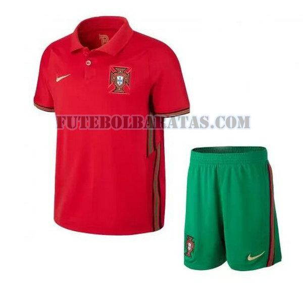 camisa portugal 2021 away - vermelho meninos