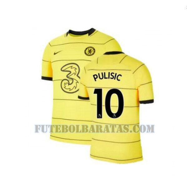 camisa pulisic 10 chelsea 2021 2022 third - amarelo homens