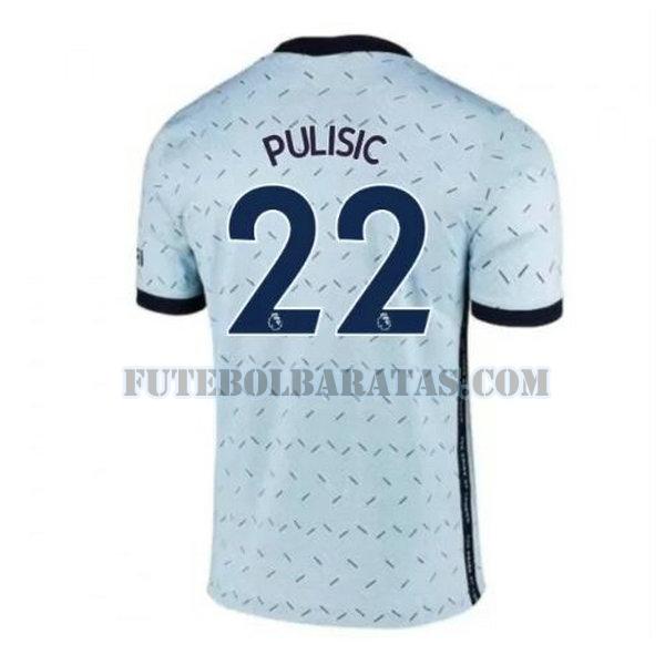 camisa pulisic 22 chelsea 2020-2021 away - azul homens