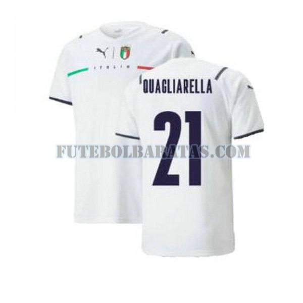 camisa quagliarella 21 itália 2021 2022 away - branco homens
