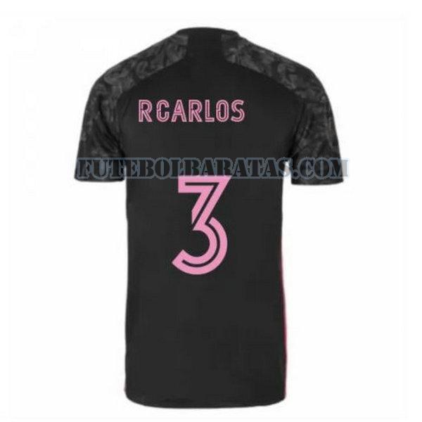 camisa r.carlos 3 real madrid 2020-2021 third - preto homens