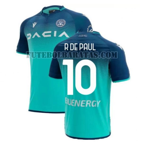 camisa r de paul 10 udinese calcio 2021 2022 away - verde homens
