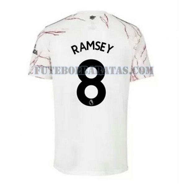 camisa ramsey 8 arsenal 2020-2021 away - branco homens