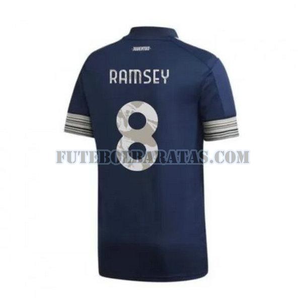 camisa ramsey 8 juventus 2020-2021 away - azul homens