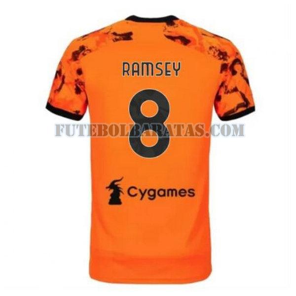 camisa ramsey 8 juventus 2020-2021 third - laranja homens