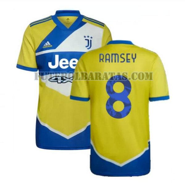 camisa ramsey 8 juventus 2021 2022 third - amarelo azul homens