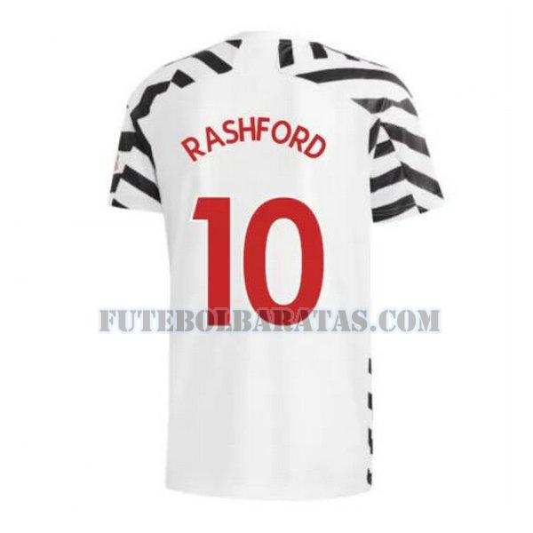camisa rashford 10 manchester united 2020-2021 third - preto homens