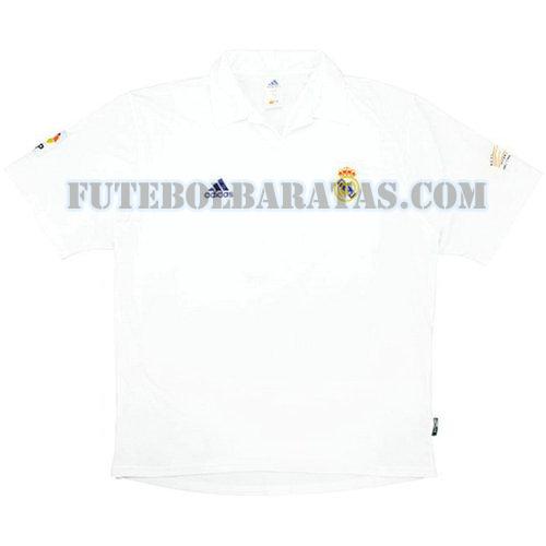 camisa real madrid 2002 home - branco homens